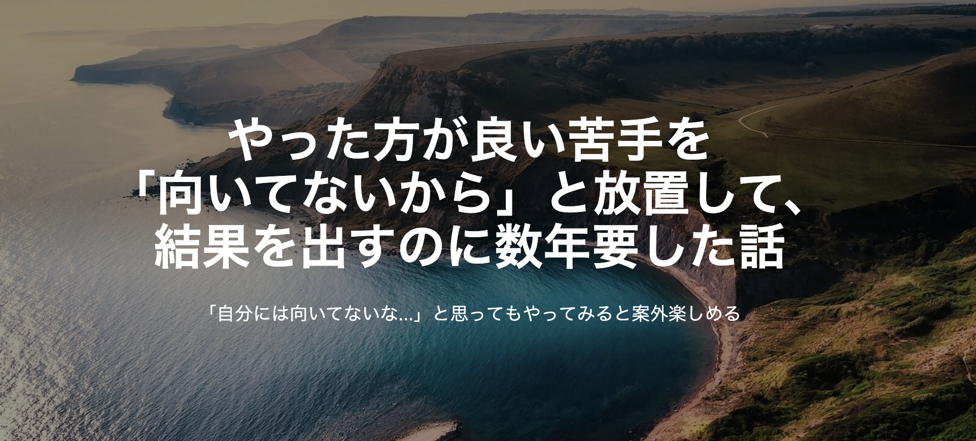 やった方が良い苦手を「向いてないから」と放置して、結果を出すのに数年要した話